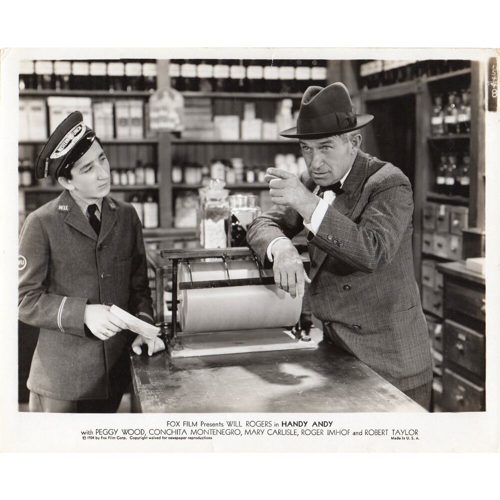 Vintage 1934 Handy Andy Will Rogers Peggy Wood Movie Still Photo 8x10 BW